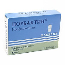 Таблетки, покрытые оболочкой, Норбактин