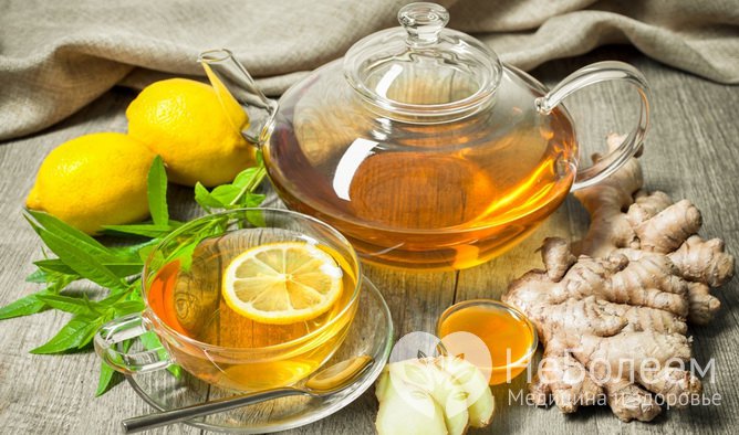 Чай с лимоном и имбирем