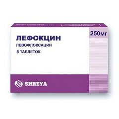 Таблетки, покрытые пленочной оболочкой, Лефокцин