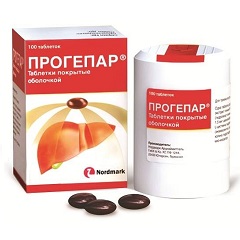 Таблетки, покрытые оболочкой, Прогепар