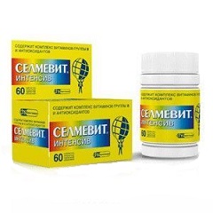 Таблетки, покрытые пленочной оболочкой, Селмевит Интенсив
