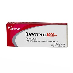 Таблетки, покрытые оболочкой, Вазотенз
